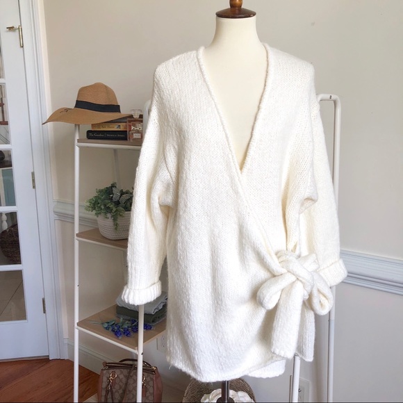 Zara Sweaters - ZARA Knit wrap cardigan sweater small
